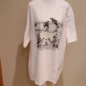 Graphic Del Sol Puerto Vallarta 100% Cotton Tee Shirt Size XL New